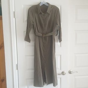 Lulus army green stripped dress